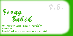 virag babik business card